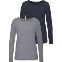 Vivance Langarmshirt in navy, graublau | Gr.: 36-38