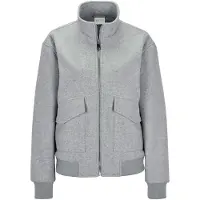 MADELEINE Kurzjacke "Blousonjacke Eleganter Damenblouson mit Melange-Optik" überschnitte Schulter, Strickbündchen an Arm und Saum