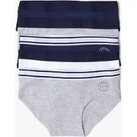 Luca & Lola Claudia Hipster Slip 5er-Pack, Navy/Grey 134–140