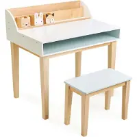 Tender Leaf Toys Desk and Chair, Blau, Weiß, Holz, Gummibaumholz, Holz, 3 Jahr(e), Junge/Mädchen, 750 mm, 755 mm
