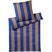 Elegante Mako-Satin Bettwäsche Duo kobalt mousse Kissenbezug einzeln 40x40 cm