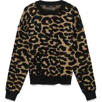 Vero Moda Pullover Siljeanimal 10330808 Braun Regular Fit