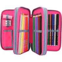 TOPModel 3 Fach Federtasche mit Silikon Pins