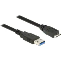 DeLOCK 85076, 5 m, USB A, Micro-USB B, USB 3.2 Gen 1 (3.1 Gen 1), Männlich/Männlich, Schwarz