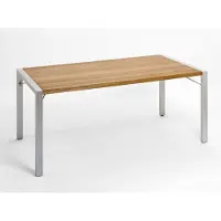 Weishäupl Flip Tisch Teak Platte/Aluminium-Gestell pulverbeschichtet 180x90 cm