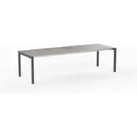 Möbilia OLYMPIA Ventura Ausziehtisch Edelstahl Anthrazit Klappsystem 1 Klappeinlage 70 cm