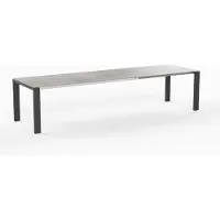 Möbilia OLYMPIA Oslo Ausziehtisch Edelstahl Anthrazit Klappsystem 1 Klappeinlage 70 cm