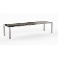 Möbilia OLYMPIA Oslo Ausziehtisch Edelstahl 1 Einlage 60 cm