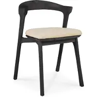 Ethnicraft Bok Outdoor Dining Stuhl Teakholz mit Stoffbezug