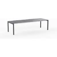Möbilia OLYMPIA Ventura Ausziehtisch Edelstahl Anthrazit 2 Einlagen 60 cm