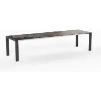 Möbilia OLYMPIA Oslo Ausziehtisch Edelstahl Anthrazit 2 Einlagen 60 cm