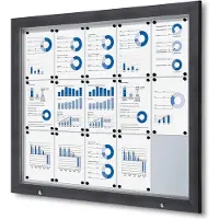 SHOWDOWN Schaukasten Premium grau 15x DIN A4