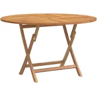 vidaXL Gartentisch Klappbar Ø 110x75 cm Massivholz Teak
