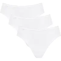 Sloggi Taillenslip "24/7 Cotton" 3er Pack, elastischer Bund mit Spitze, flache Nähte