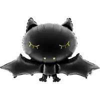 Party Deco Ballons Folienballon Fledermaus 80 x 52 cm, Schwarz