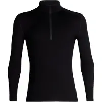 Icebreaker - Funktionsunterwäsche aus Merinowolle - M Merino 260 Tech LS Half Zip Black für Herren aus Wolle - Größe S - schwarz