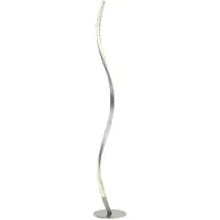 LINDBY Criostal Stehleuchte Alu - , Criostal, dimmbar, Metallisch, für Wohnzimmer, Aluminium, Modern