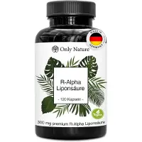 Only Nature R Alpha Liponsäure 300mg - ohne Zusätze in Deutschland produziert & Laborgeprüfte 120 St Kapseln
