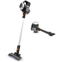 Nedis Stick Staubsauger - 130 W - 25.9 VAC - Motorisierte weiche Bürste mit integrierter Beleuchtung - 10000 Pa - HEPA Luftfilter - Orange / Schwarz