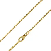 Trendor 21012 Halskette 925 Silber Vergoldet Diamantierte Ankerkette 1,75 mm