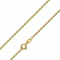 Trendor 28995 Herren-Kette 925 Silber Vergoldet Ankerkette 1,6 mm breit