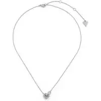 GUESS JUBN05533JWRH Damen-Kette Herz Kristalle Silberfarben