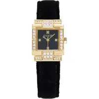 GUESS Damen-Uhr Taylor Schwarz 21mm mit Lederarmband & 3 bar Wasserschutz – GW09