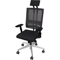 Nowy Styl Bürodrehstuhl Net Motion Armlehne Kopfstütze alu/sw