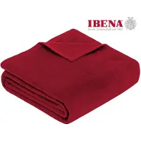 Ibena Plaid Porto Dunkelrot-180 x 220 cm