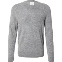 Gant Herren Strickpullover, V-Neck, Wolle - EXTRAFINE LAMBSWOOL V-NECK Grau Melange / 2XL