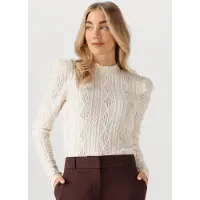 Aaiko Damen Tops & T-Shirts Ivona Argyle Pes 133 - Gebroken Wit - Größe XL