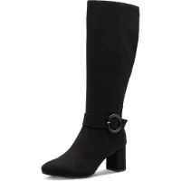 Marco Tozzi Stiefel, Blockabsatz, Businessstiefel, Langschaftstiefel mit Zierschnalle