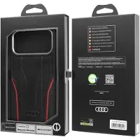 Audi Tasche R8 Echtes Leder Magsafe Do Iphone 17 Pro Max - Czarno-Czerwony