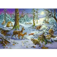 Sonstige Verlage Sticker-Adventskalender - Tiere im Winterwald