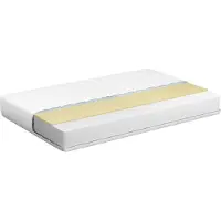Beliani Matratze Weiß Memory Foam 120 x 200 cm Mittelfest Abnehmbarer Bezug für Doppelbetten Schlafzimmer Ausstattung