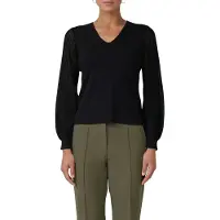 s.Oliver Black Label Strickpullover mit semitransparenten Ärmeln
