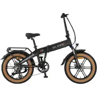 Altec Elektro-Faltrad Cross Fatbike Vouwfiets 20 Zoll 39 cm Unisex 7G Scheibenbremse Mattschwarz