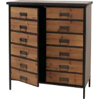 Mendler Apothekerkommode MCW-O79, Schrank Highboard Staufächer, Vintage Shabby-Look 94x80x35cm, natur