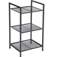 Songmics Standregal aus Metall mit 3 Ebenen BSC33BK
