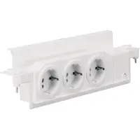 Hager Schuko-Steckdose Volta VZ00HW 3fach drehbar f.HWV