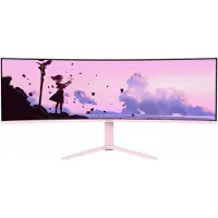 AROZZI Nova 49" Gaming Monitor - Gebogen - DQHD VA - 165Hz - USB-C - Rosa