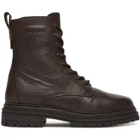 Tommy Hilfiger Schnürstiefeletten Th Plaque Pebble Lace Boot Warm FW0FW08767 Braun