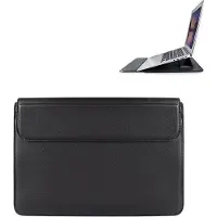 24hShop MacBook-Halterungstasche Ultra-Thin 15,4" wasserdichtes PU-Leder schwarz