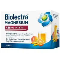 Biolectra Magnesium 486 mg intens Trinkp.Ora.-Mang 20 St Pulver zur Herstellung einer Lösung zum Einnehmen