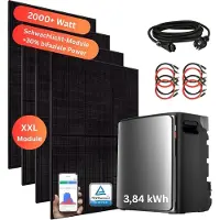 MyVoltaics 2000+ Watt Balkonkraftwerk mit Speicher STREAM Ultra X 3,84 kWh Smart-Meter, Halterung Befestigung nach Wahl