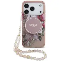 GUESS Iml Flowers Pearl Strap Magsafe Iphone 17 Pro Handyhülle