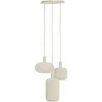 Light & Living - hängeleuchte - TUFIA - crème - textil - große esstischlampe - E27 - 2992543