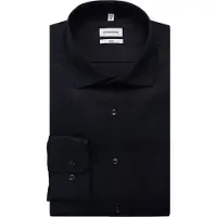 Seidensticker Businesshemd "Schwarze Rose", Herren, Gr. L (41), normale Ärmellängen, dunkelblau, 100% Baumwolle, unifarben, slim fit, 2-Knopf-Manschette, Hemden Businesshemd, Slim 1/1 Kentkragen Uni