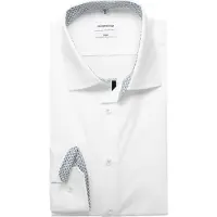 Seidensticker Businesshemd "Schwarze Rose", Herren, Gr. S (38), normale Ärmellängen, weiß, 100% Baumwolle, unifarben, slim fit, 2-Knopf-Manschette, Hemden Businesshemd, Slim 1/1 Kentkragen Uni