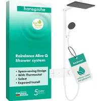 Hansgrohe Raindance Alive Q Showerpipe 210/340 1jet EcoSmart mit ShowerSelect Comfort, Mattweiß